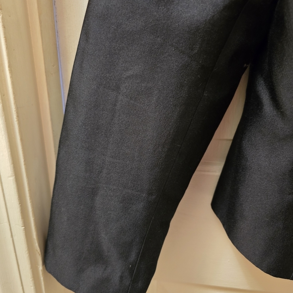 Talbots Classic Black Silk & Cotton Women's Blazer Size 12P - Picture 6 of 8